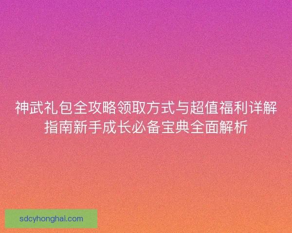 神武礼包全攻略领取方式与超值福利详解指南新手成长必备宝典全面解析