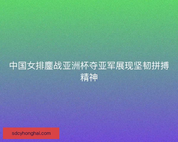 中国女排鏖战亚洲杯夺亚军展现坚韧拼搏精神